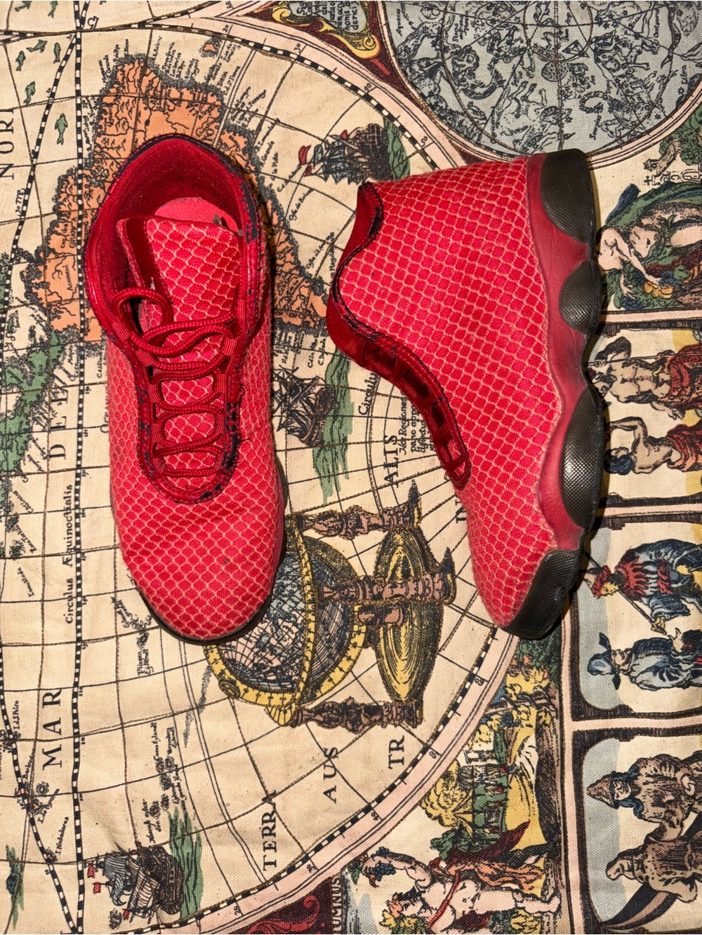 Nike Kids Red Slip-On Mesh Sneakers